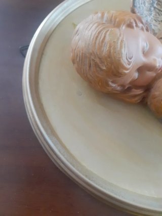 Quadretto religioso angelo e bambino