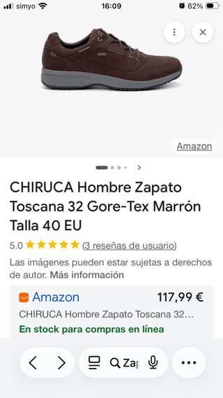Zapatos Chiruca Toscana 32 Gore-Tex, talla 41
