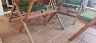 Conjunto Mesa y Sillas Jardín Madera