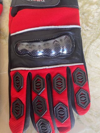 Luvas de Moto Vermelhas Tamanho XL