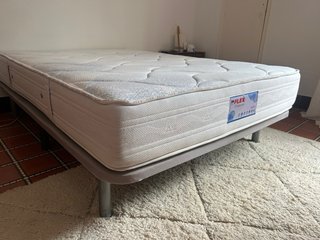 Colchón Flex 135x190 y somier tapizado
