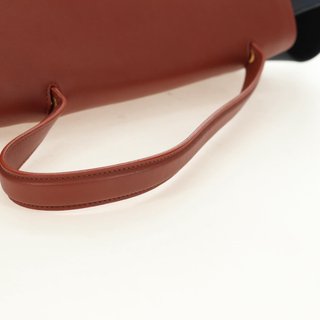 CELINE Belt bag Hand Bag Leather Navy Gold Auth