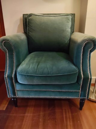 Sillón Maisons du Monde Terciopelo Verde