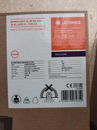 2 Focos LED Downlight Slim SQ 210
