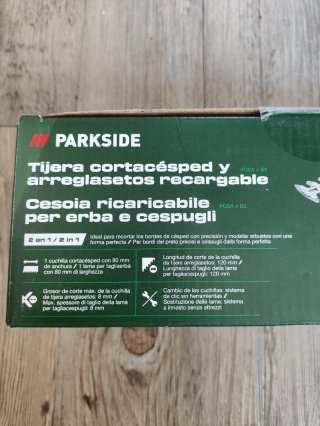 Tijera cortacésped arreglasetos recargable 2 en 1