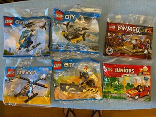 Lote 6 Bolsas Juguetes Lego City, Ninjago, Creator