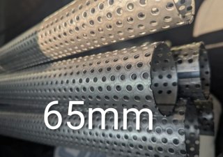 Tubo scarico forato 65mm 50cm auto/moto
