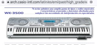 Teclado electrónico musical Casio WK 3500
