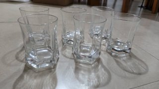 Cubiteras y vasos whisky de cristal