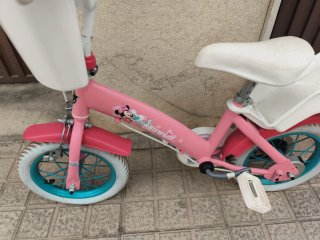 Bicicleta Infantil Minnie 12 con Ruedines y Cesta