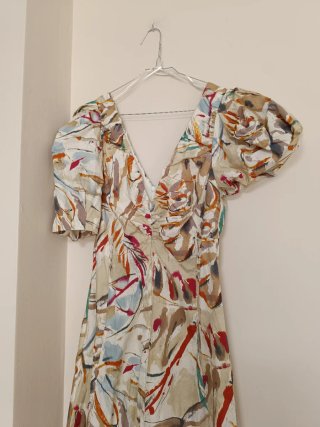 Vestido largo estampado floral