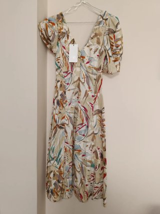 Vestido largo estampado floral