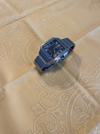 Cartier Santos Mod Automático Acero Esfera Negra