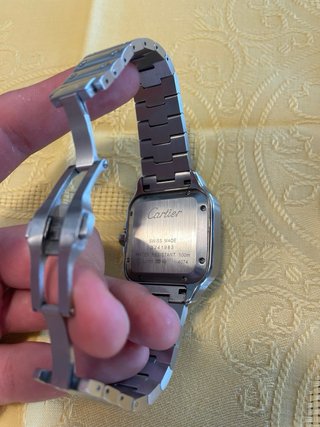 Cartier Santos Mod Automático Acero Esfera Negra
