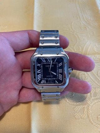 Cartier Santos Mod Automático Acero Esfera Negra
