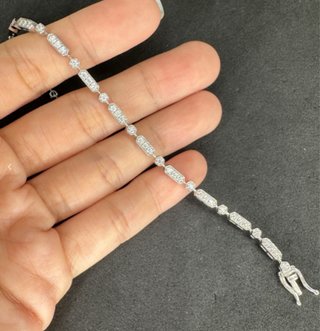 Pulsera tenis oro blanco 18K 53 diamantes