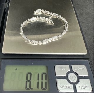 Pulsera tenis oro blanco 18K 53 diamantes