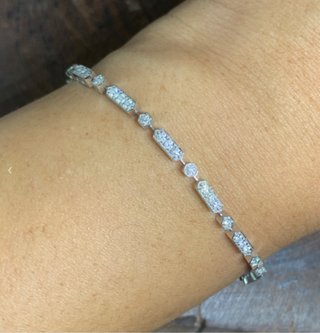Pulsera tenis oro blanco 18K 53 diamantes