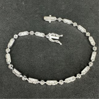 Pulsera tenis oro blanco 18K 53 diamantes