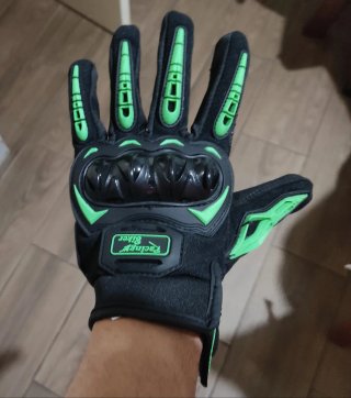 Guantes Moto Verano Táctiles Talla XXL - Verde
