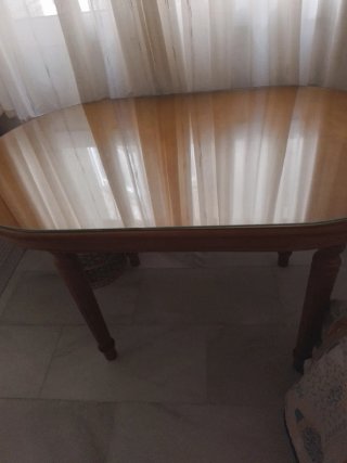 Mesa Comedor/Salón Con Cristal