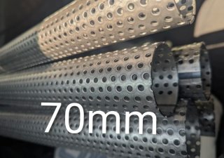 Tubo Scarico Forato Marmitta 70mm 50cm auto moto