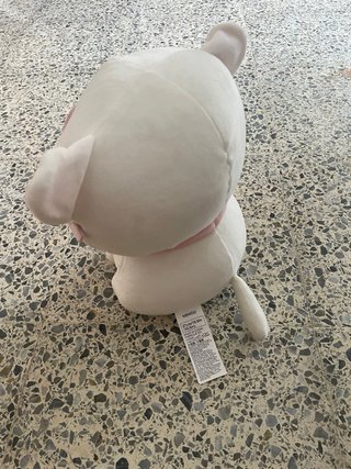 Peluche gato blanco con bandana meow
