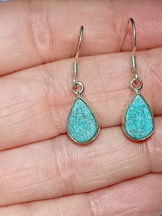 Pendientes Plata Ley Turquesa Lágrima