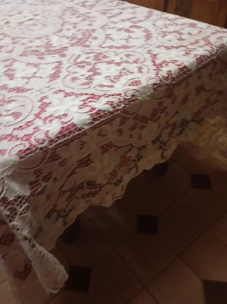 Mantelería Veneciana Encaje de Aguja artesanal