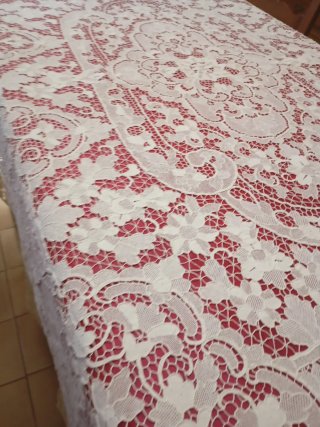 Mantelería Veneciana Encaje de Aguja artesanal