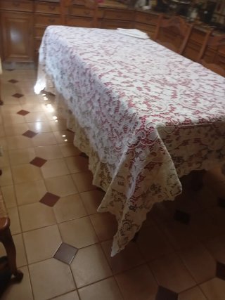 Mantelería Veneciana Encaje de Aguja artesanal