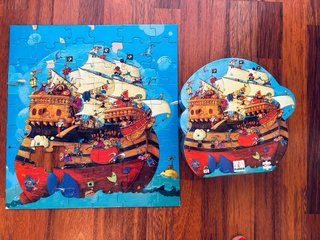 Bloques de Madera y Regalo puzzle 54 piezas Djeco
