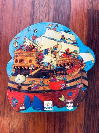 Bloques de Madera y Regalo puzzle 54 piezas Djeco