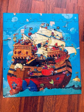 Bloques de Madera y Regalo puzzle 54 piezas Djeco