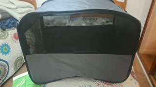 Caseta Perro Plegable Talla M Negra/Gris