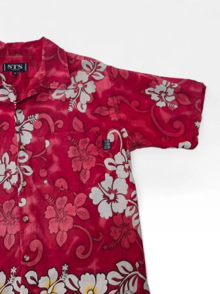 Camicia uomo STS by Santostefano floreale rossa
