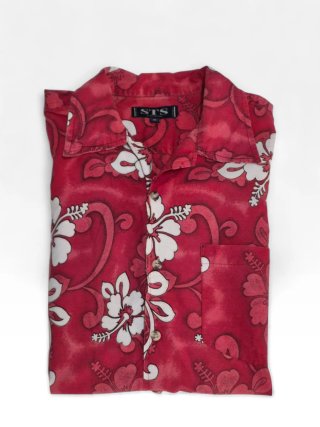 Camicia uomo STS by Santostefano floreale rossa