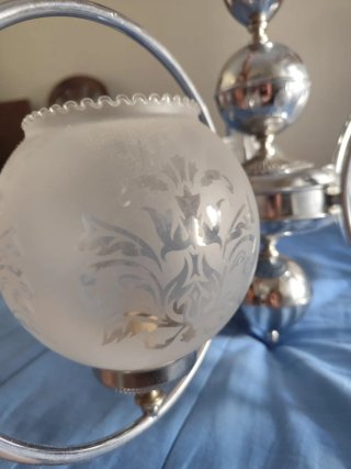 Lámpara colgante antigua de cristal
