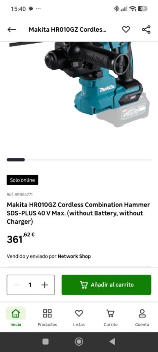 Makita HR010GZ Martillo Rotativo 40V