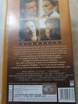 El Paciente Inglés VHS