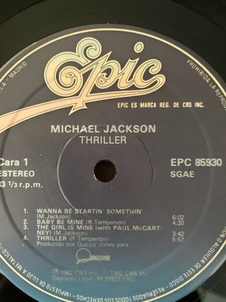 Vinilo Michael Jackson Thriller LP