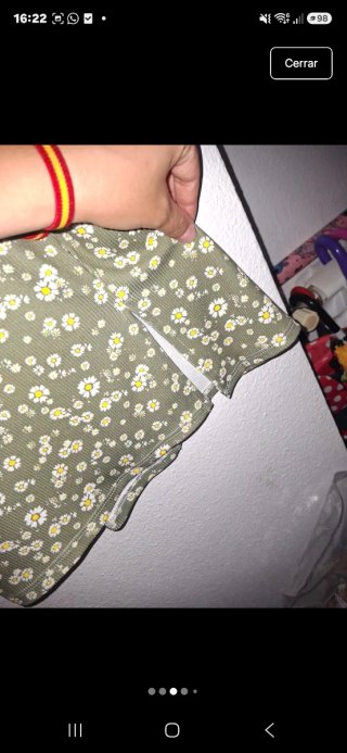Vestido verde floral con espalda cruzada