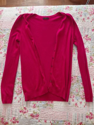 Chaqueta de punto Stradivarius rosa fucsia