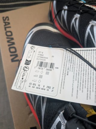 Zapatillas Salomon XT6 Negras y Rojas