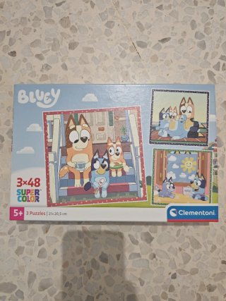 Puzzle Bluey Clementoni 3x48 piezas