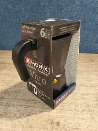 Monix Vitro Noir Cafetera Italiana Apta para Vitro