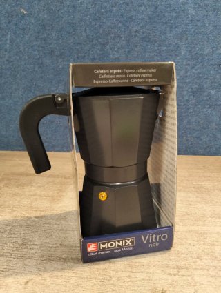 Monix Vitro Noir Cafetera Italiana Apta para Vitro