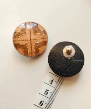 Pendientes vintage arenas marrones y dorados