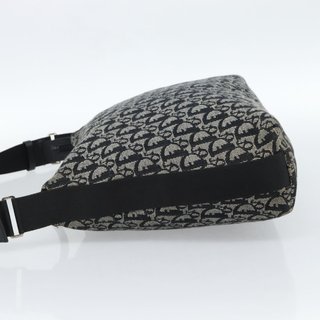 Christian Dior Trotter Canvas Shoulder Bag Black