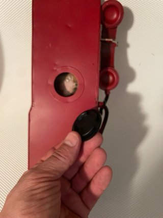 Hucha Reloj Teléfono Rojo Vintage
